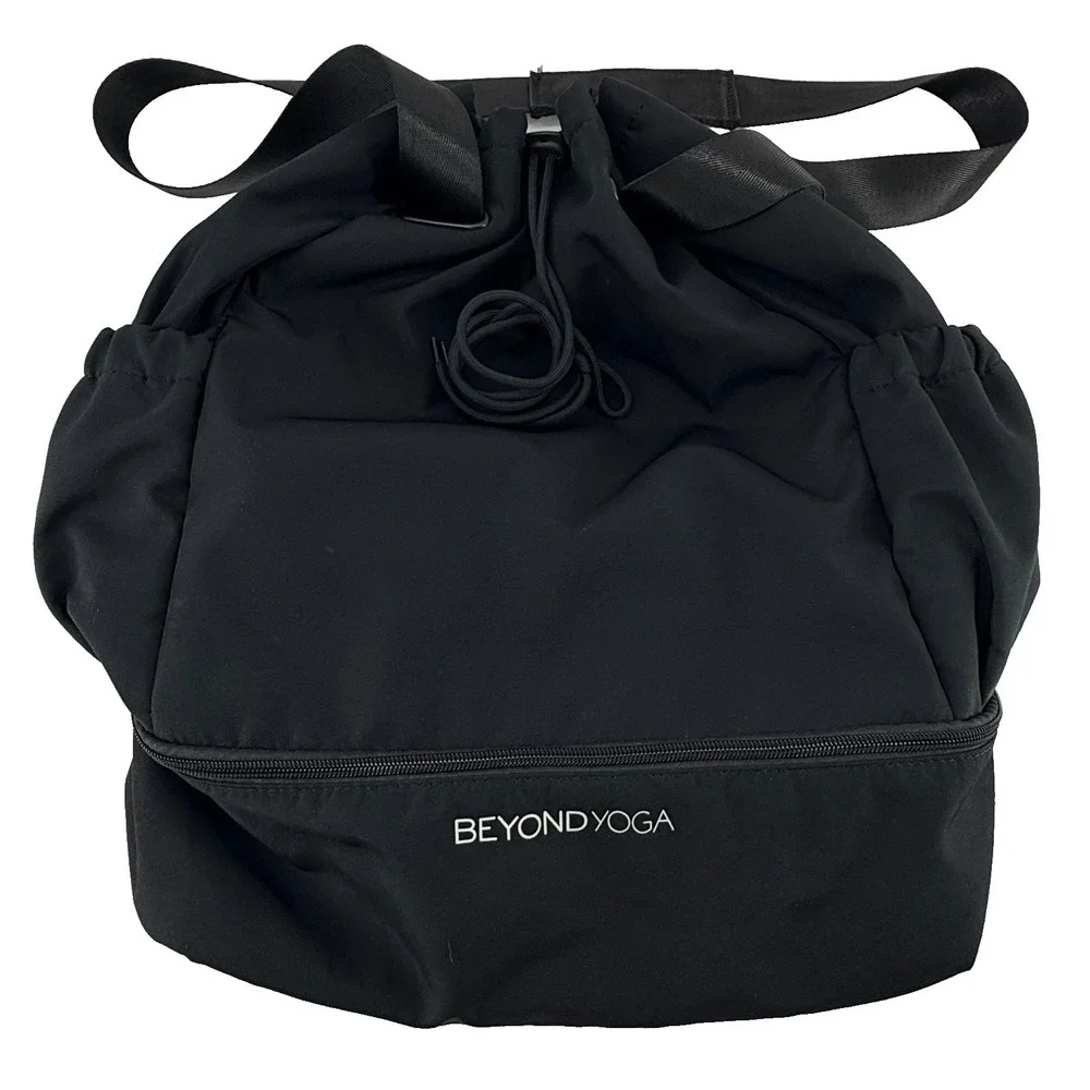 Beyond Yoga Backpack Black Drawstring Gym Yoga Bag Travel‎ Athlete Multi Pocket
